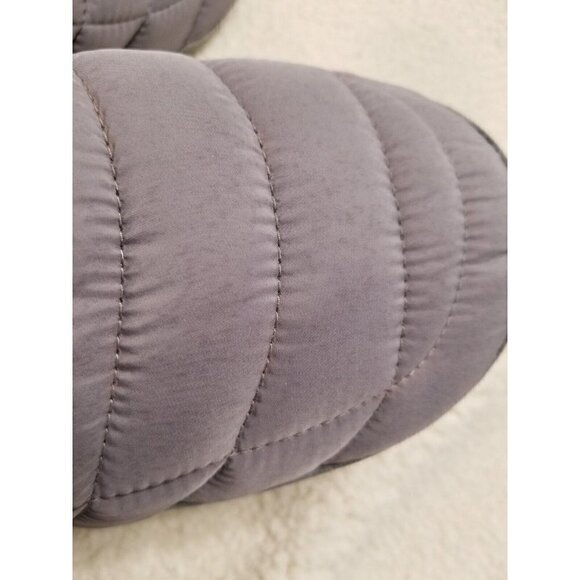 ABOUND Union Puffer Quilted Scuff Slippers, Gray Tonal Pattern Nylon Size M 9/10 - Picture 3 of 5